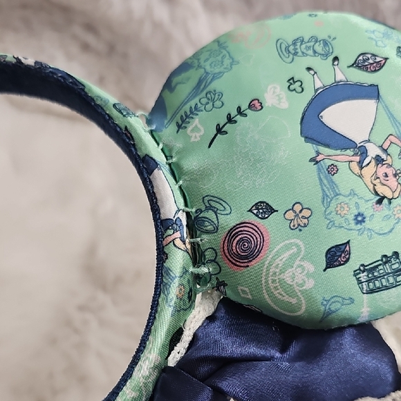 Mint Green and Blue Minnie Mouse Ears Headband - Picture 14 of 14